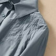 thumbnail image 6 of ZyeKqe Cotton Linen Shirts for Women 3/4 Sleeve Tops Collared V Neck Dressy Casual Blouses Embroidered Summer TopsM-XXL, 6 of 9