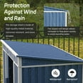 thumbnail image 6 of JAORD Metal Outdoor Storage Shed,Steel Utility Tool Shed Storage House with Sliding Door, Metal Sheds Outdoor Storage for Backyard Garden Patio Lawn, 6 of 7