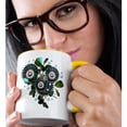 thumbnail image 2 of 3dRose, Cool Steampunk Barometer and Aqua Roses, 11oz Two-Tone Yellow Mug, 2 of 7