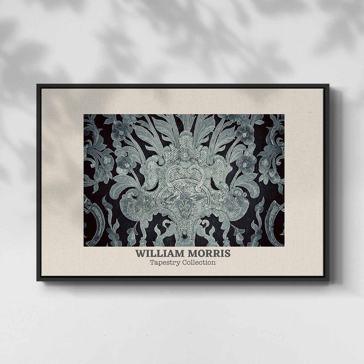 Vintage Abstract Print-XLII Framed in Black Wood Gallery Wrapped Canvas 25 in. x 37 in.
