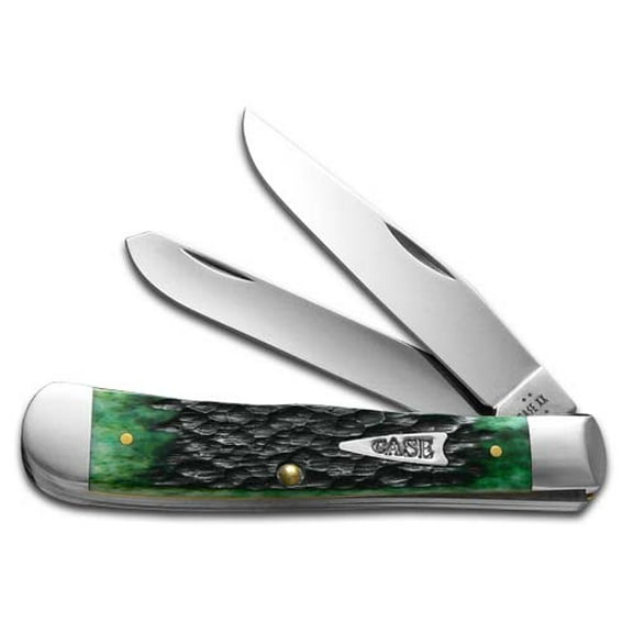 Case XX Knives Trapper Jigged Bermuda Green Bone Stainless Pocket Knife