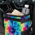 thumbnail image 6 of Tie Dye Foldable Car Trash Can with Lid, Leak-Proof Car Trash Bin, Hanging Storage Bag Car Garbage Can, 6 of 6