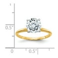 thumbnail image 4 of 14k Yellow Gold 1/2 Ct. 5mm Round Colorless Moissanite Solitaire Engagement Ring Size 8, 4 of 5