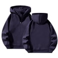 thumbnail image 5 of Men's Quarter Zip Hoodies Zip Up Hoodie Long Sleeve Drop Shoulder Sweatshirt Casual Pullover, 3XL, 5 of 6