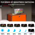 thumbnail image 4 of Mirror Digital Alarm Clock with Dynamic RGB Light Dimmable Brightness Adjustable Snooze Function USB Charger Port Mirror Clock 12H/24H for Bedroom Home Office Decor Wall Mounted, 4 of 7
