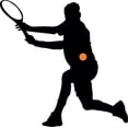 thumbnail image 2 of Tennis Silhouette Wall Decal by Wallmonkeys Peel and Stick Graphic (48 in W x 48 in H) WM312600, 2 of 4