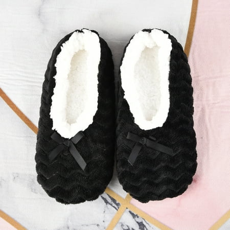 

1-2 Pair Ladies Ballerina Slippers Women Girl Ballet Slippers Warm Non Slip Breathable Shoes