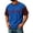 Blue, variant on Men Corduroy Crew Neck Lightweight Breathable Short Sleeve Top with Halloween Letter Print Loose Fit Casual T Shirt for Daily Wear Dark Gray L