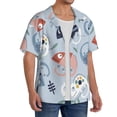 thumbnail image 4 of KLL Cute Chameleons Print Men's Shirt Short Sleeve Button Down Summer Cuba Beach Shirts- XX-Large, 4 of 7