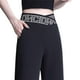 thumbnail image 2 of Pantalones rectos de pierna ancha para mujer Pantalones largos Palazzo Pantalones rectos, elásticos Todos Negro, 2 of 5