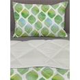 thumbnail image 3 of Watercolor Comforter & Sham Bedding Set, Graphical Print of Shapes in Color Transitions, 3 pcs Duvet Set Microfiber Filling Quilt, 5 Sizes, Fern Green Blue, by Ambesonne, 3 of 4