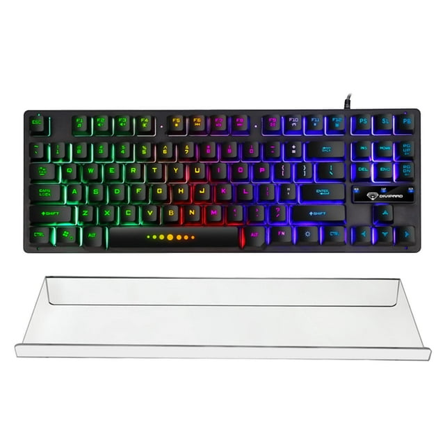 USB 87 Teclas Mecánico para Juegos PC Bandeja de Soporte de Inclinado para PC Gamers Office Working