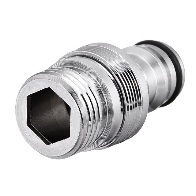 Unique Bargains Brass Garden Hose Quick Connector Faucet Pipe Adapter 24mm Male Threaded