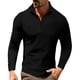 thumbnail image 1 of Blusa y camisa de manga larga con cuello alto para hombre, color liso, con cremallera, deportiva, de manga larga y cuello alto., 1 of 8
