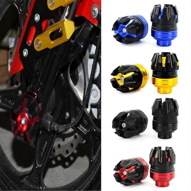 2Pcs Motorcycle Front Rear Fork Wheel Crash Protector Anti-Falling Frame Slider Protector Modification Accessories Motocross
