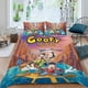 thumbnail image 2 of Goofy Conjunto de sábanas temático, trío de piezas, cómodo y amigable con la piel, diseño único, regalo de decoración para el hogar para familiares, amigos y fans,140cm *210cm, 2 of 6