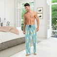 thumbnail image 6 of Daisy Flowers Polka Dot Blue Men's Pajama Pants Lightweight Sleepwear Bottom Lounge Pants, 6 of 6