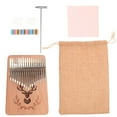 thumbnail image 1 of Miangastore 1Set Thumb Piano Portable Kalimba 17 Keys Hand Piano Simple Musical Instrument, 1 of 9