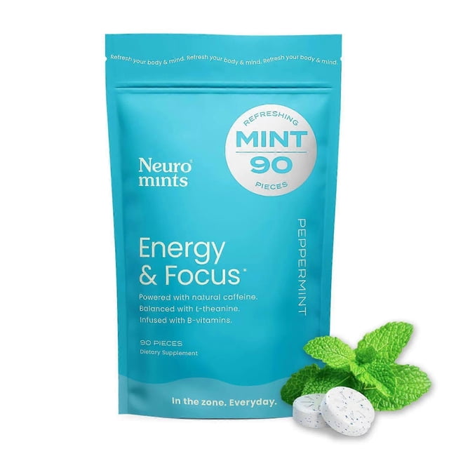 NeuroGum Energy Caffeine GUM (Mint Flavored Caffeine Sugar) - Suitable for Men and Women