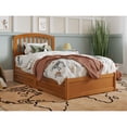 thumbnail image 3 of Lucia Twin Platform Bed with Panel Footboard & 2 Storage Drawers in Light Toffee, 3 of 10