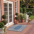 thumbnail image 4 of Safavieh Courtyard Cooper Botanical Indoor/Outdoor Area Rug, Blue/Natural, 2'7" x 5', 4 of 14