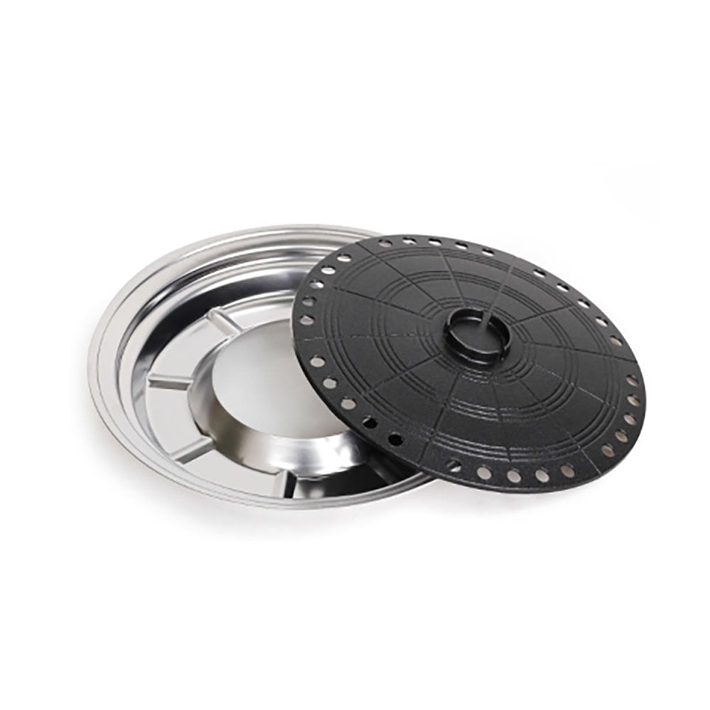 Suntouch Korean BBQ Round Multi Grill Plate, Caldron Shape, Tabletop Indoor Outdoor Grill Pan
