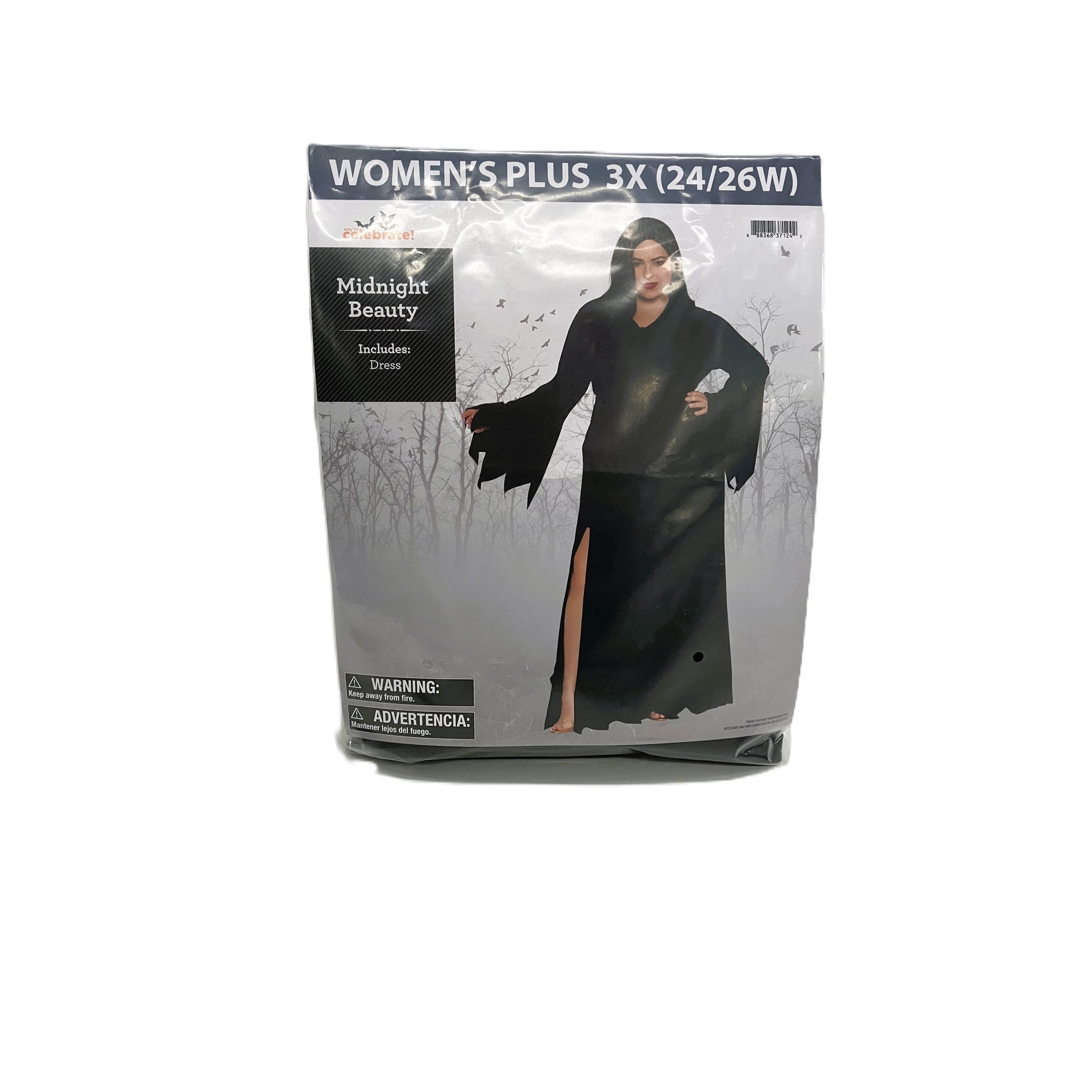 Midnight Beauty Costume Accessory for Adults, Black, 3X (24/26W), Halloween by Way To Celebrate