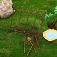 thumbnail image 4 of 5 Pcs Miniature Garden Tools Tiny Hand Rake Shovel Spade Fence Doll House Landscape Decor, 4 of 8
