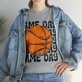 thumbnail image 2 of Vintage Game Day Basketball T-Shirt Retro Women's Unisex Graphic Tee Sport Grey 5XL, 2 of 5