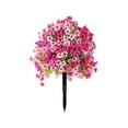 thumbnail image 1 of HWRETIE Artificial Violet Flowers with Stakes,Faux Plants for Outdoor Garden Decor,Porch Patio Yard Spring Summer, 1 of 9
