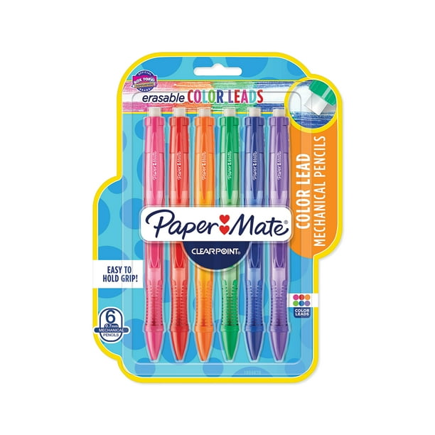 Paper Mate Clearpoint Color Lead Mechanical Pencil Set, 0.7mm, 6Colors