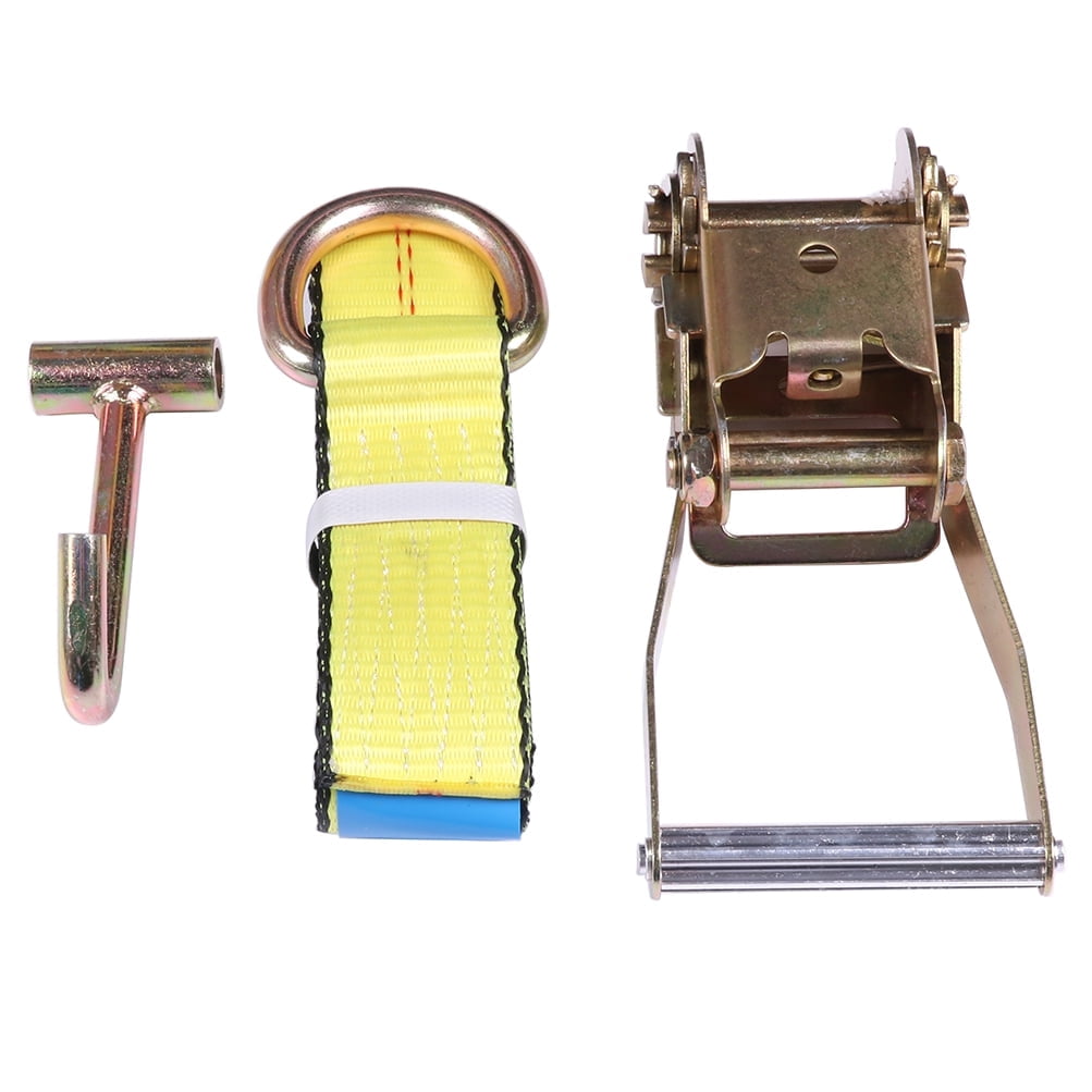 SCITOO - 4set(12x) Lasso Wheel Lift Straps 2" Ratchets J Finger Hooks Tow Truck Tie Down