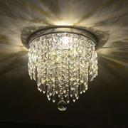UL Listed 3-Light Crystal Chandelier Ceiling Fixture Pendant for Study Room, Dining Room, Bedroom, Living Room