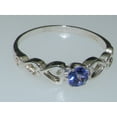 thumbnail image 5 of LBG British Made 9ct White Gold Natural Tanzanite Womens Solitaire Ring - 33 size options - Size 10.75, 5 of 6