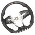 thumbnail image 4 of Car Steering Wheel, Carbon Fiber Finger Ridges Perforated Leather Sport Racing Steering Wheel  For, 4 of 8