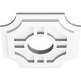 thumbnail image 4 of Ekena Millwork CMP30HS-04000 30 Po OD x 4 Po ID Carré Haus Architecture Grade PVC Contemporain Plafond Médaillon, 4 of 7