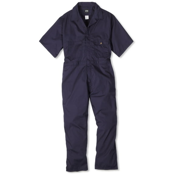 Key Industries Men's  Tall Poplin Short Sleeve Unlined Coverall, Navy, 3X-Large/Tall