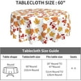 thumbnail image 6 of Fall Tablecloth, Autumn Maple Leaves Round Tablecloth 60 Inch, Thanksgiving Round Table Cloth for Rustic Farmhouse Kitchen Decor, Wipeable Polyester Fabric Table Cover for Outdoor Holiday Party, 6 of 6