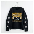 thumbnail image 4 of Women's Gameday Couture  Black Pittsburgh Steelers Pure Victory Rhinestud Star-Sleeve Pullover Sweatshirt, 4 of 4
