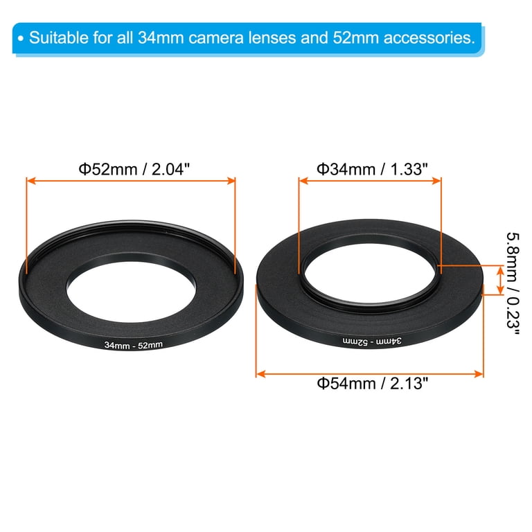 58 Mm Lens Canon 2 Pcs ) 58-62mm 58mm To 62mm Alumnium Metal Step Up ...