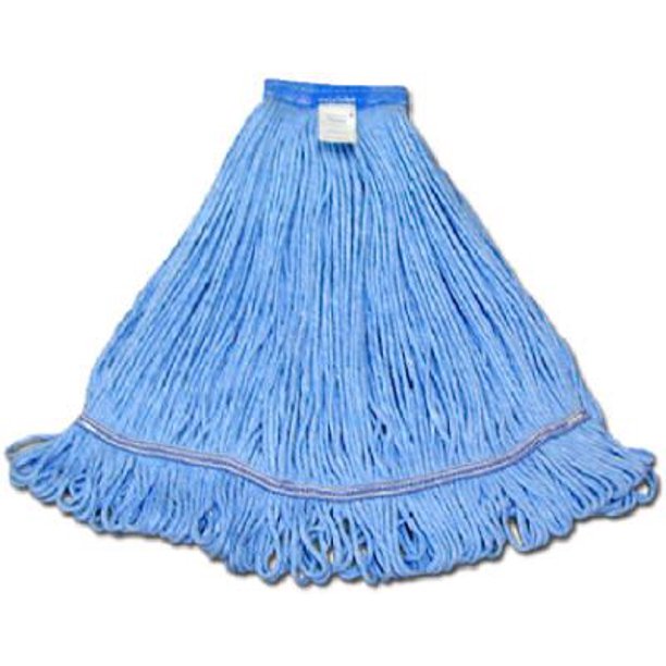 Mop Head, Blue Looped End, Cotton Rayon, 2224 oz., Abco, 01311