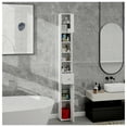 thumbnail image 5 of Tall Slim Bathroom Storage Cabinet, 71" Freestanding Bathroom Cabinet with 1 Drawer, 2 Doors and 4 Adjustable Shelves-White, 5 of 9