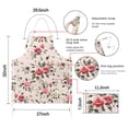 thumbnail image 7 of Pioneer Flower Floral Print Pattern Apron-Garden Aprons for Women with Pockets-Cotton Linen Waterproof Kitchen Cooking Gardening Aprons Adjustable for Kitchen,Cooking,BBQ and Salon 33x27 Inch, 7 of 7