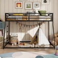 thumbnail image 2 of Furniture of America Veric Kids Twin Over Full Low Profile Bunk Bed, Black, 2 of 14