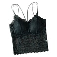 thumbnail image 2 of Huowey Women Tank Top Lace Camisole Solid Color Basic V-Neck Padded Sleeveless Spaghetti Strap Slim Fit Classic Summer Lightweight Soft Trendy Relaxed Casual Yoga Tunic Tops ,Dark Green,M, 2 of 7