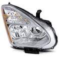 thumbnail image 3 of cciyu Headlight Assembly For Nissan For Rogue 2008-2013 For Nissan For Rogue Select 2014-2015 Chrome Housing Amber Reflector Clear Lens Driver & Passenger Side Headlamps, 3 of 5
