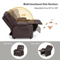 thumbnail image 7 of Resenkos Kids Recliner Chair with Cup Holder and Footrest for Children-Brown, Kids Chairs for Kids, 7 of 7