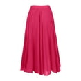 thumbnail image 3 of Ladies Girls Solid Color Elastic Waist Long Flowing Bosimi Casual Dress Table Skirts for Rectangle Tables 6ft Desk Skirt Ruched Skirt Rave Skirt Floral Skirt Winter Skirts for Women Western Skirt Jean, 3 of 7