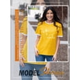 thumbnail image 4 of ZXSXSY Women's Dandelion Letter Print Graphic Tee Short Sleeve T-Shirts, 4 of 7