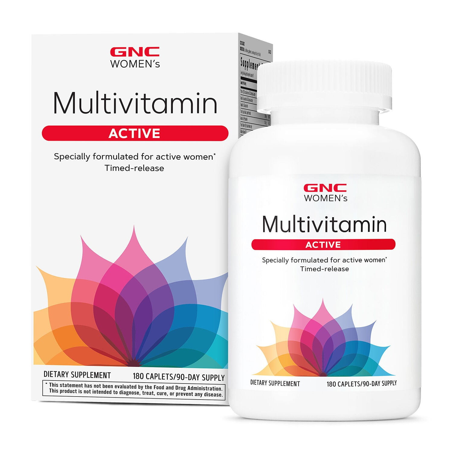 GNC Women’s Active Multivitamin Caplets, For Active Women, Clinically Proven, Complete Nutrition for Exercise Recovery and Energy Production, 180 Caplets